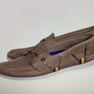 Sperry Authentic Loafers Original Webbing Sport Grey Boat Men Shoes Grey Sz 11.5
